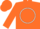 Silk - Orange, White 'F' in Circle, White