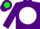 Silk - Purple, Green 'MLH' on White disc