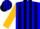 Silk - Blue, Black Stripes, Gold Sleeves, Blue