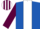Silk - Royal Blue, White stripe, Maroon sleeves, Maroon and White striped cap