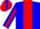 Silk - BLUE, red circled 'K', red stripe on