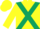 Silk - Yellow, dark green cross belts, green