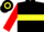 Silk - Black, Yellow hoop, Red sleeves