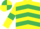 Silk - Yellow, Emerald Green chevrons, armlets and quartered cap