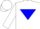 Silk - White, Blue Inverted Triangle, Blue