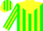 Silk - Green, Yellow Yoke and L, Yellow Stripes