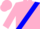 Silk - Pink, blue dot sash, blue bars on pink