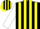 Silk - Black and Yellow stripes, White sleeves