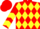 Silk - Red and Yellow diamonds, chevrons on sleeves