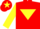 Silk - Red, Yellow inverted triangle, sleeves and star on cap