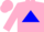 Silk - Hot Pink, Blue Triangle, Blue Bars on
