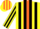 Silk - Yellow, Orange Panel with Black Stripes,
