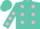 Silk - Turquoise, Hot Pink spots, Turquoise and