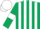 Silk - Dark Green and White stripes, Dark Green sleeves, White armlets, White cap