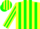 Silk - YELLOW, green 'FW', green stripes on