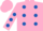 Silk - Hot Pink, Royal Blue spots