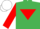 Silk - Emerald Green, Red inverted triangle and sleeves, White cap