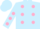 Silk - Light Blue, Pink spots