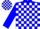 Silk - Blue, white blocks and cap