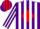 Silk - Purple, Red Diamond Frame, White Stripes