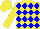 Silk - Yellow, Blue Diamonds