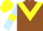 Silk - Brown, Yellow chevron, Light Blue sleeves, Yellow armlets, Yellow cap