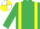 Silk - EMERALD GREEN, yellow braces, white & yellow quartered cap