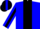Silk - Blue, black 'TV', black stripe on blue