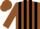 Silk - Brown, black vertical stripes