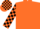 Silk - Navy, orange blocks