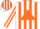 Silk - WHITE, orange triangle, orange stripes