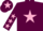 Silk - MAROON, pink star & stars on sleeves, maroon cap, pink star