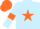 Silk - Light blue, orange star, armlets and cap