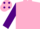 Silk - PINK, purple slvs, pink cap, purple spots