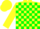 Silk - YELLOW, green blocks, yellow cap
