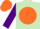 Silk - LIGHT GREEN, orange disc, purple sleeves, orange cap
