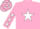 Silk - PINK, white star, white stars on sleeves, pink cap, white stars