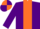 Silk - Purple, Orange stripe, quartered cap