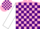 Silk - Pink, purple blocks, white sleeves, pink