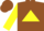 Silk - Brown, yellow triangle, creme sleeves