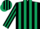 Silk - Black and dark green stripes