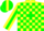 Silk - Yellow & Green Blocks, Green Stripe on