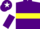 Silk - Purple, Yellow hoop, White and Purple halved sleeves, Purple cap, White star