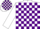 Silk - White, Purple Blocks, White Sleeves,