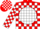 Silk - Red, Red 'A' on White disc, White Blocks