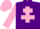 Silk - Purple, Pink Cross of Lorraine, sleeves and cap