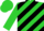 Silk - Lime Green, Black Diagonal Stripes,