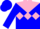 Silk - Blue, pink yoke, pink diamond belt, pink