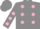 Silk - Grey, pink spots
