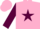 Silk - PINK, maroon star & sleeves, pink cap